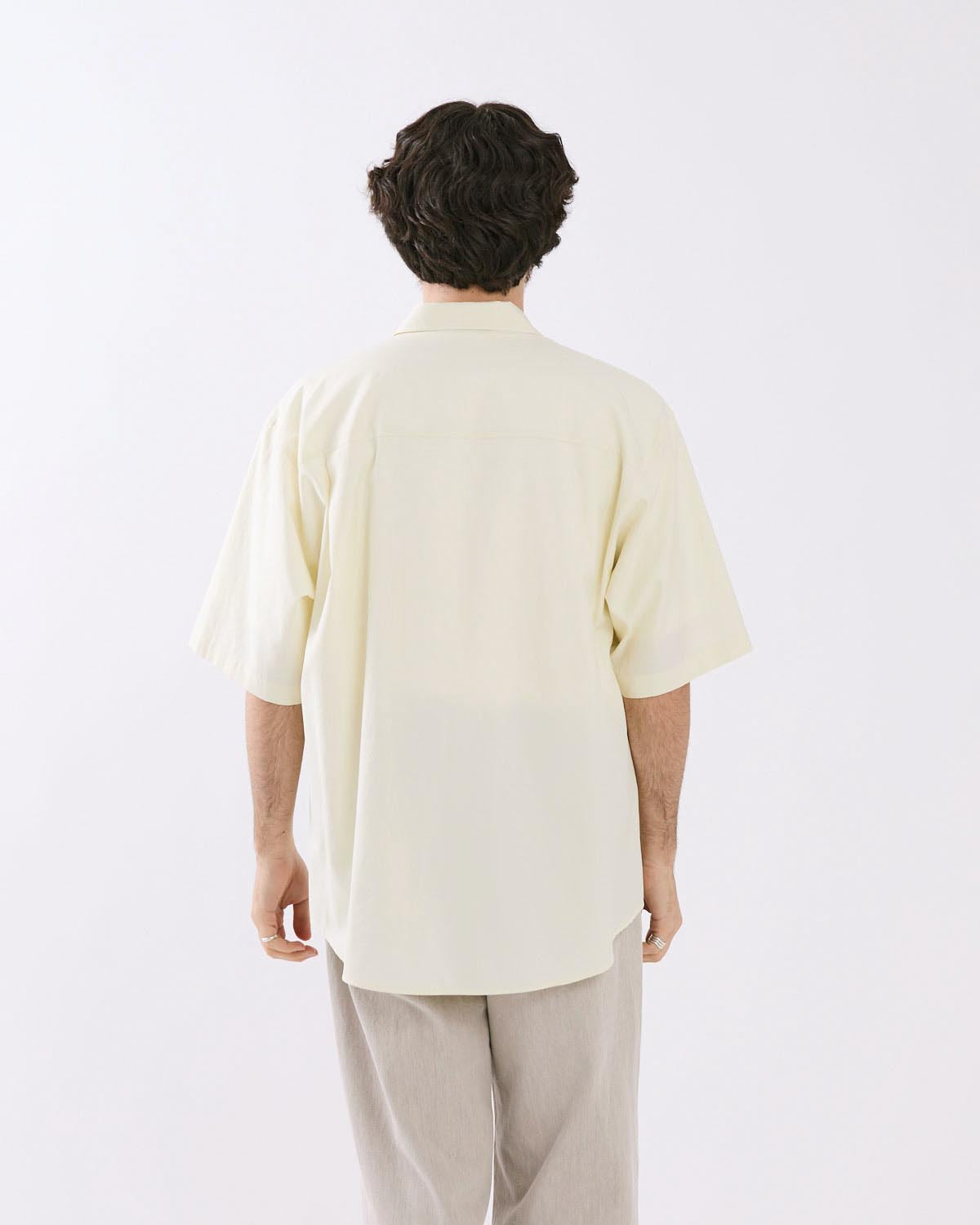 WASHED FINX TWILL BIG HALF SLEEVED SHIRT