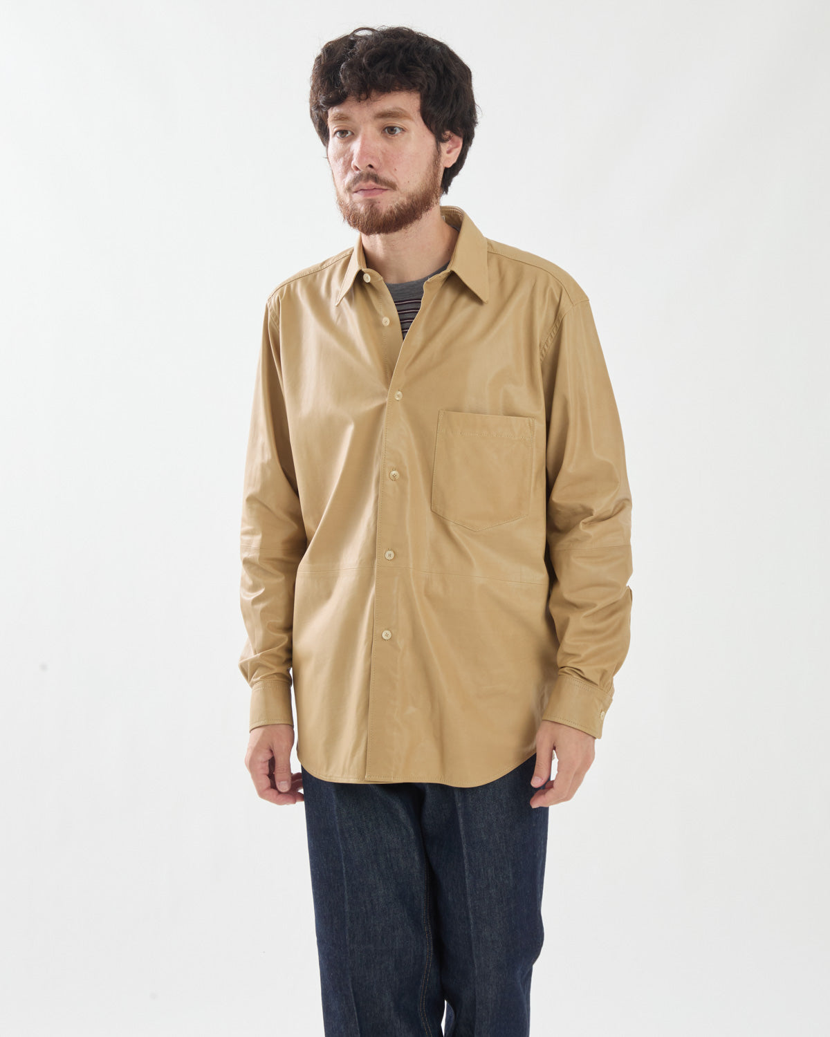 FINE CALF LEATHER SHIRT