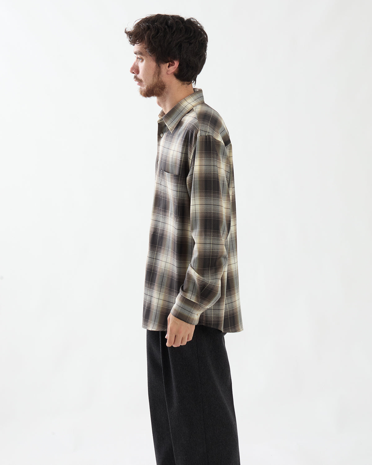 SUPER LIGHT WOOL CHECK SHIRT