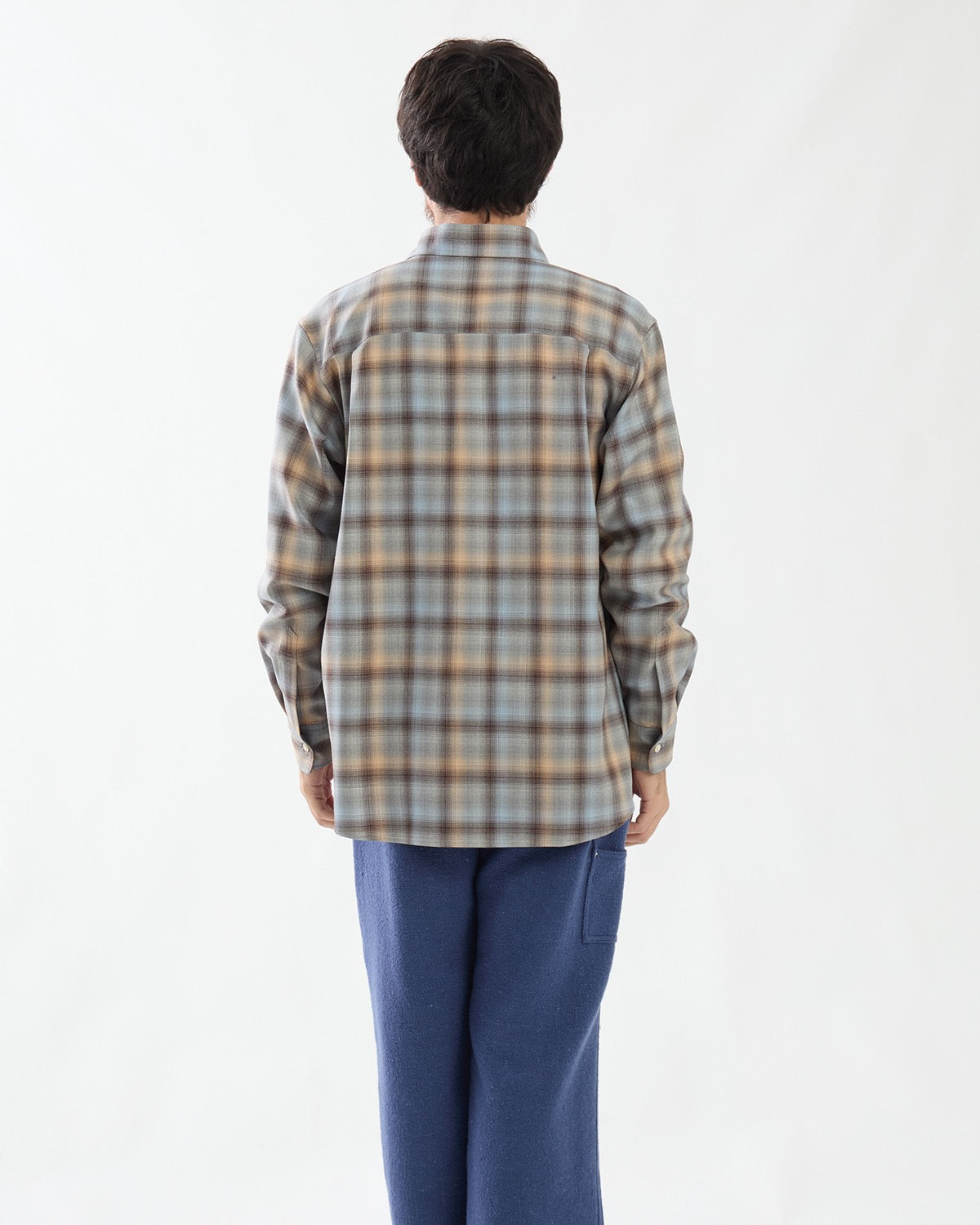 SUPER LIGHT WOOL CHECK SHIRT