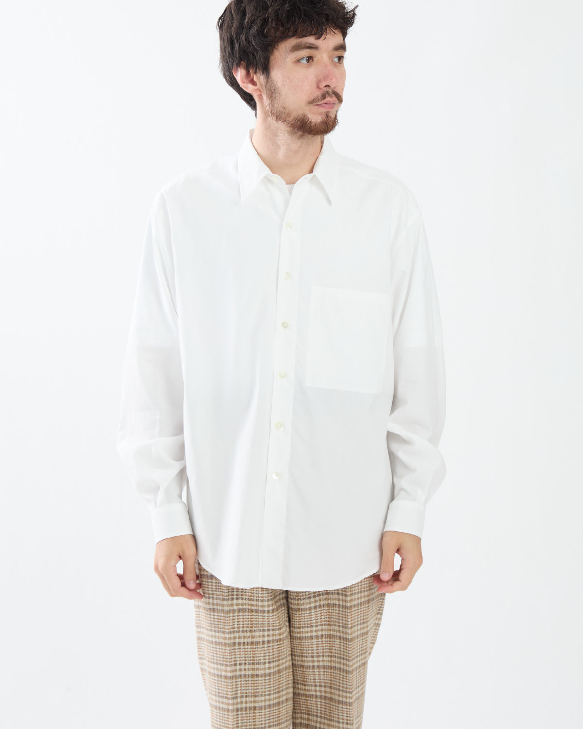 WASHED FINX TWILL BIG SHIRT
