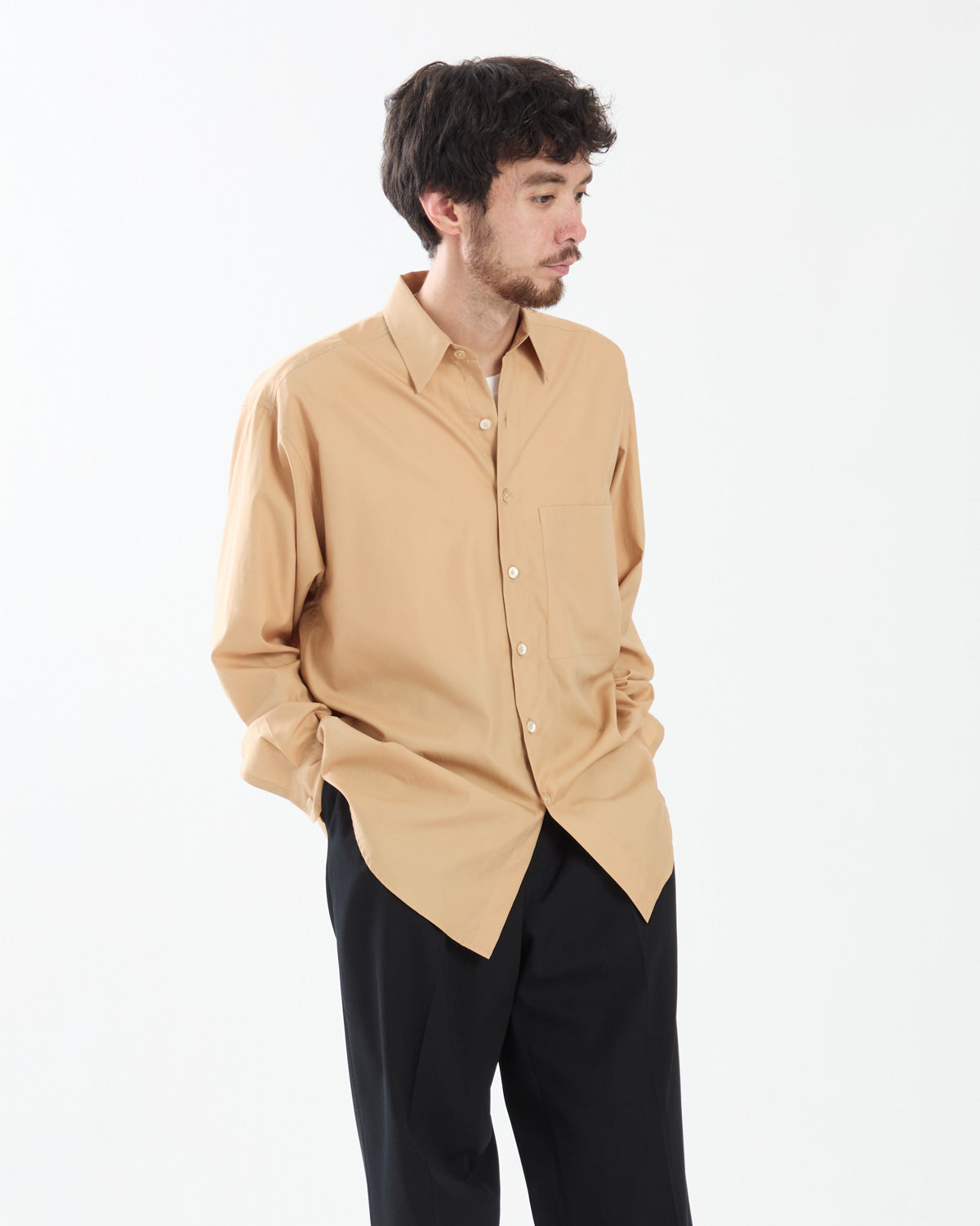 WASHED FINX TWILL BIG SHIRT