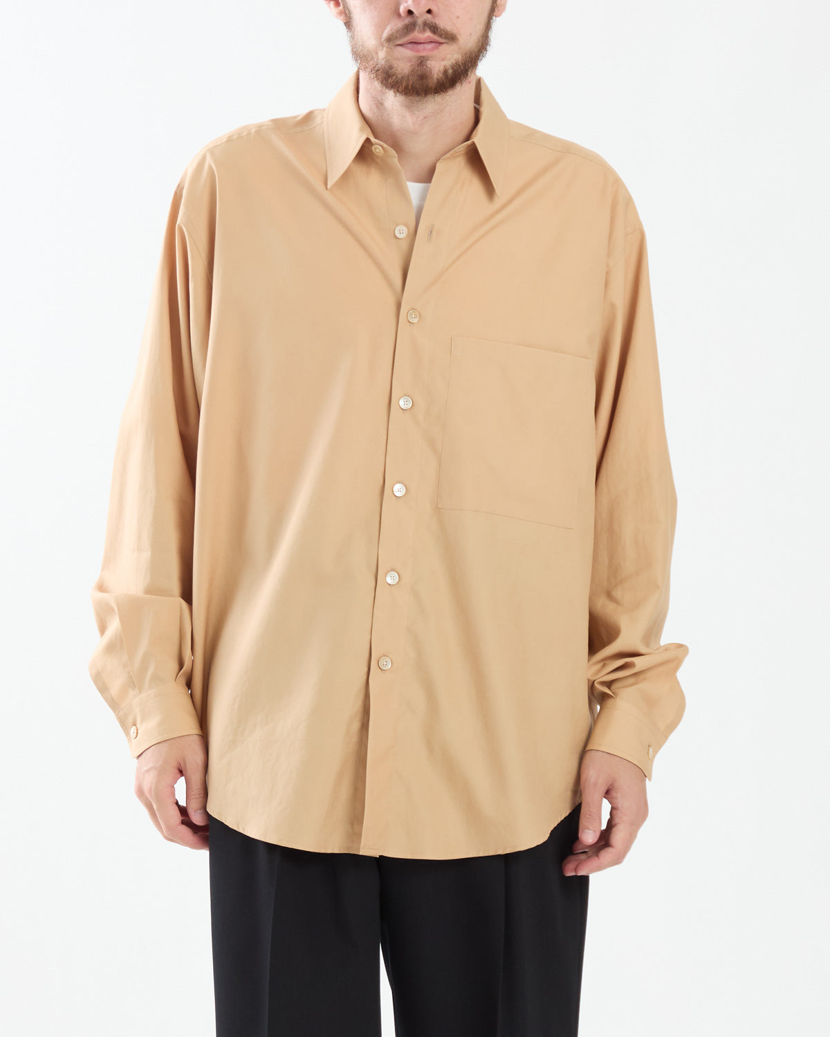 WASHED FINX TWILL BIG SHIRT