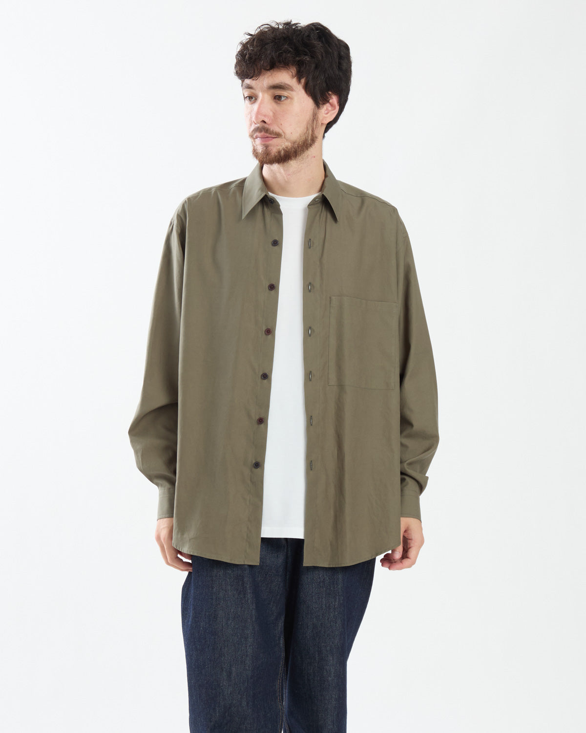 WASHED FINX TWILL BIG SHIRT