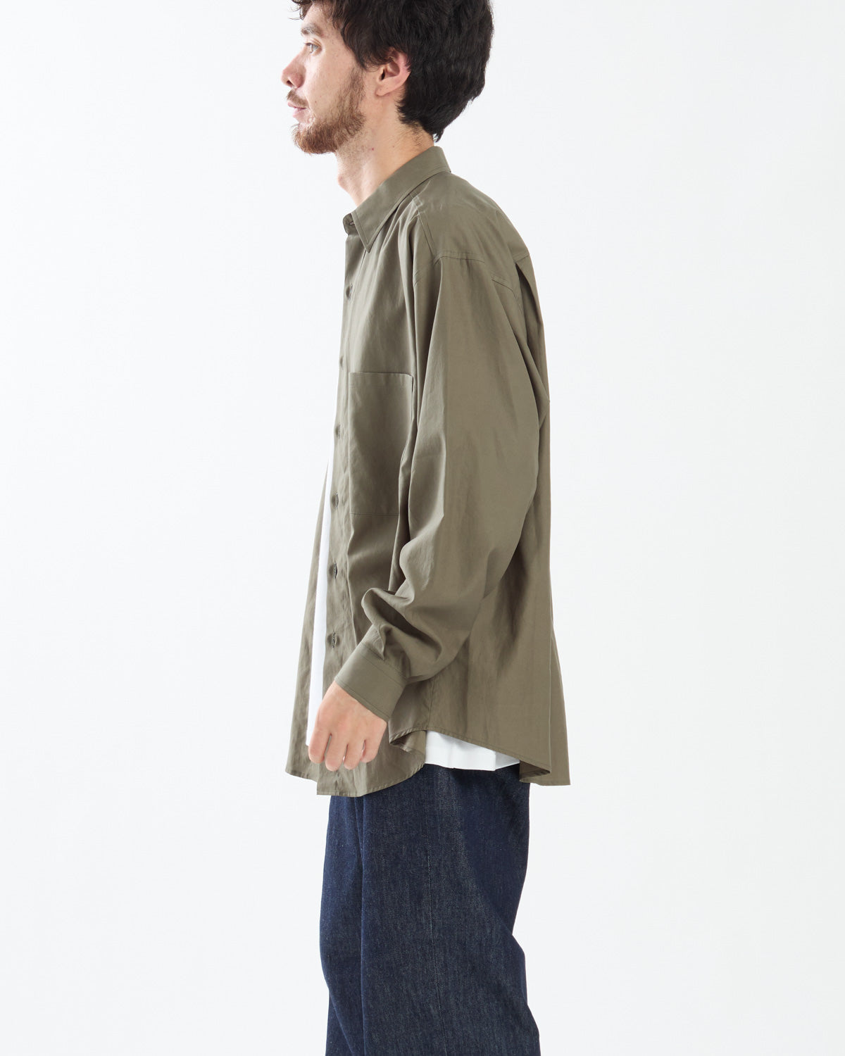 WASHED FINX TWILL BIG SHIRT