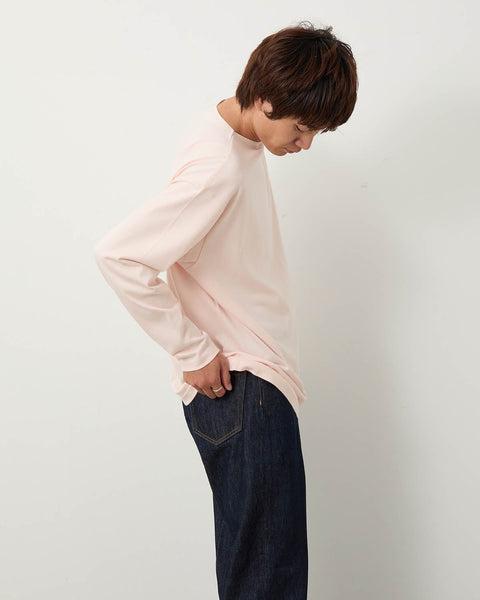 トップス HARD TWIST COTTON BORDER BOAT NECK L/S LUSTER PLAITING BOAT-NECK L/S TEE – COVERCHORD