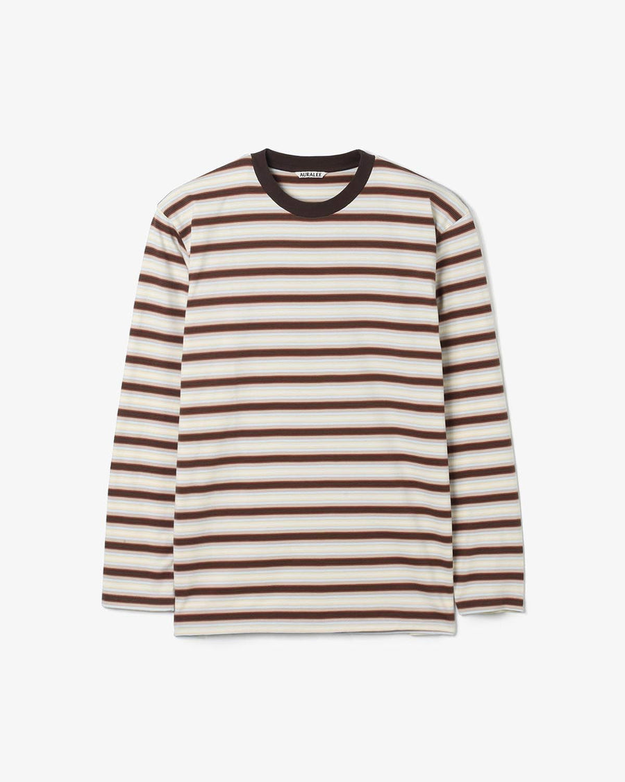 トップス AURALEE GRADIENT STRIPE JERSEY L/S TEE 5 GRADIENT STRIPE JERSEY L/S TEE – COVERCHORD