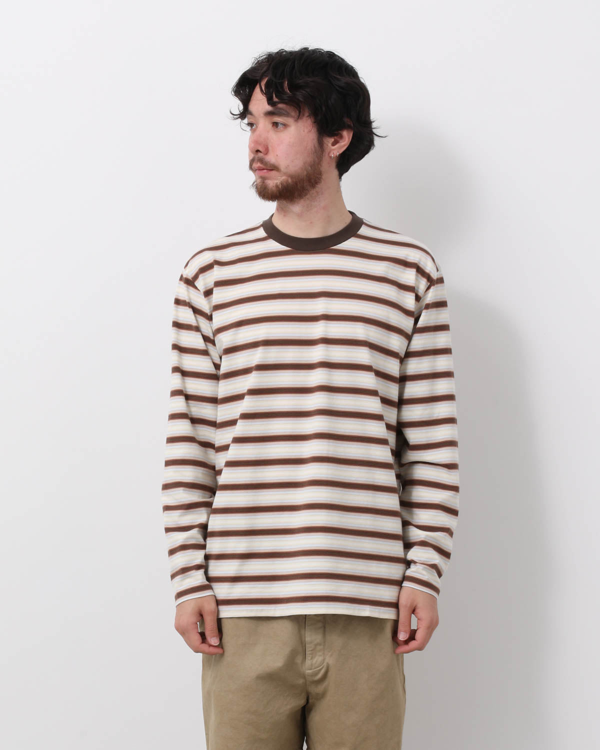 GRADIENT STRIPE JERSEY L/S TEE