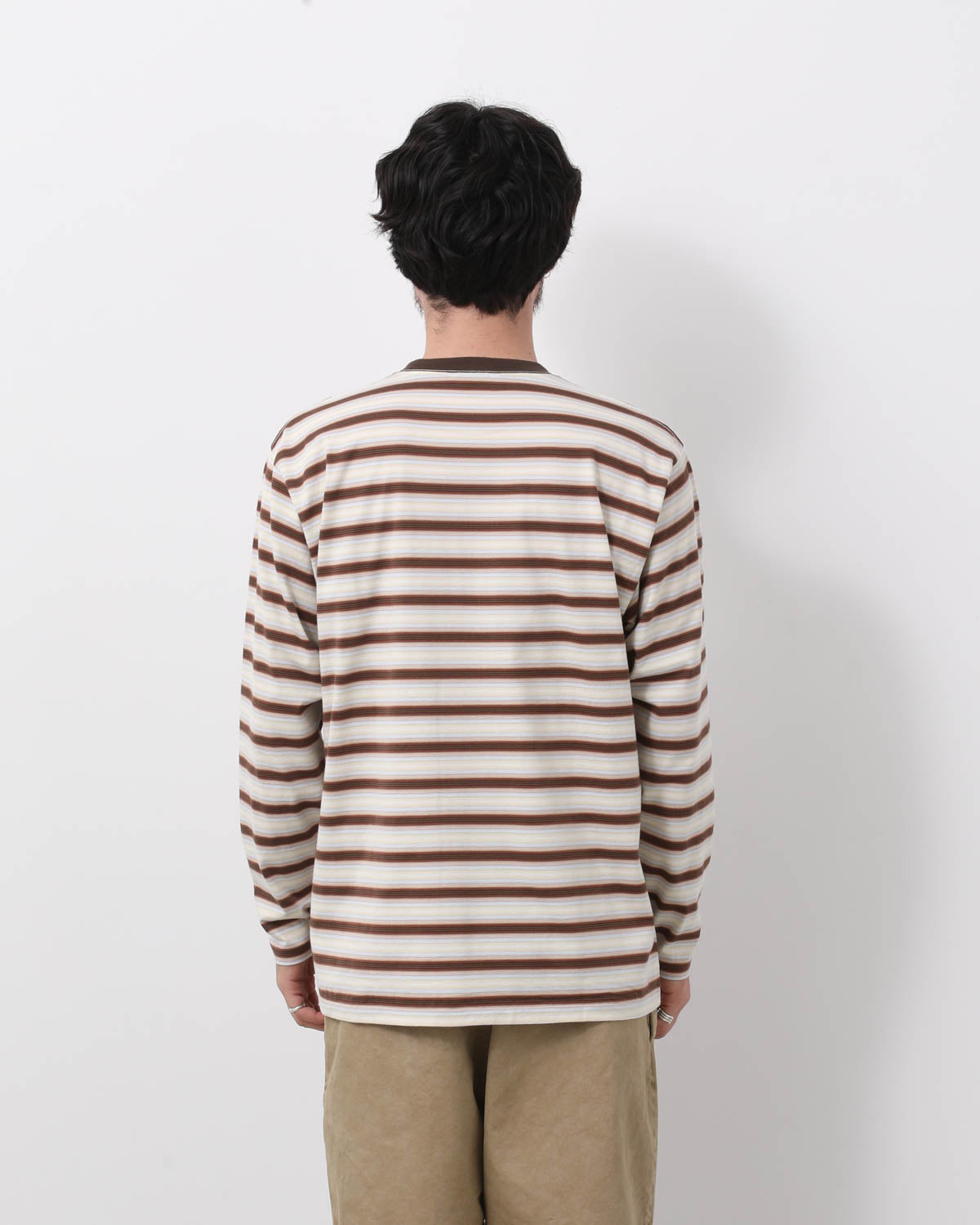 GRADIENT STRIPE JERSEY L/S TEE