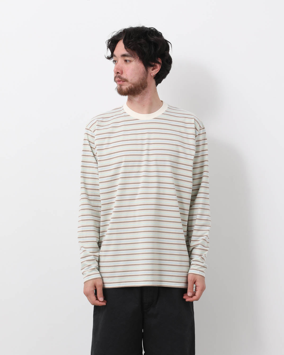 GRADIENT STRIPE JERSEY L/S TEE