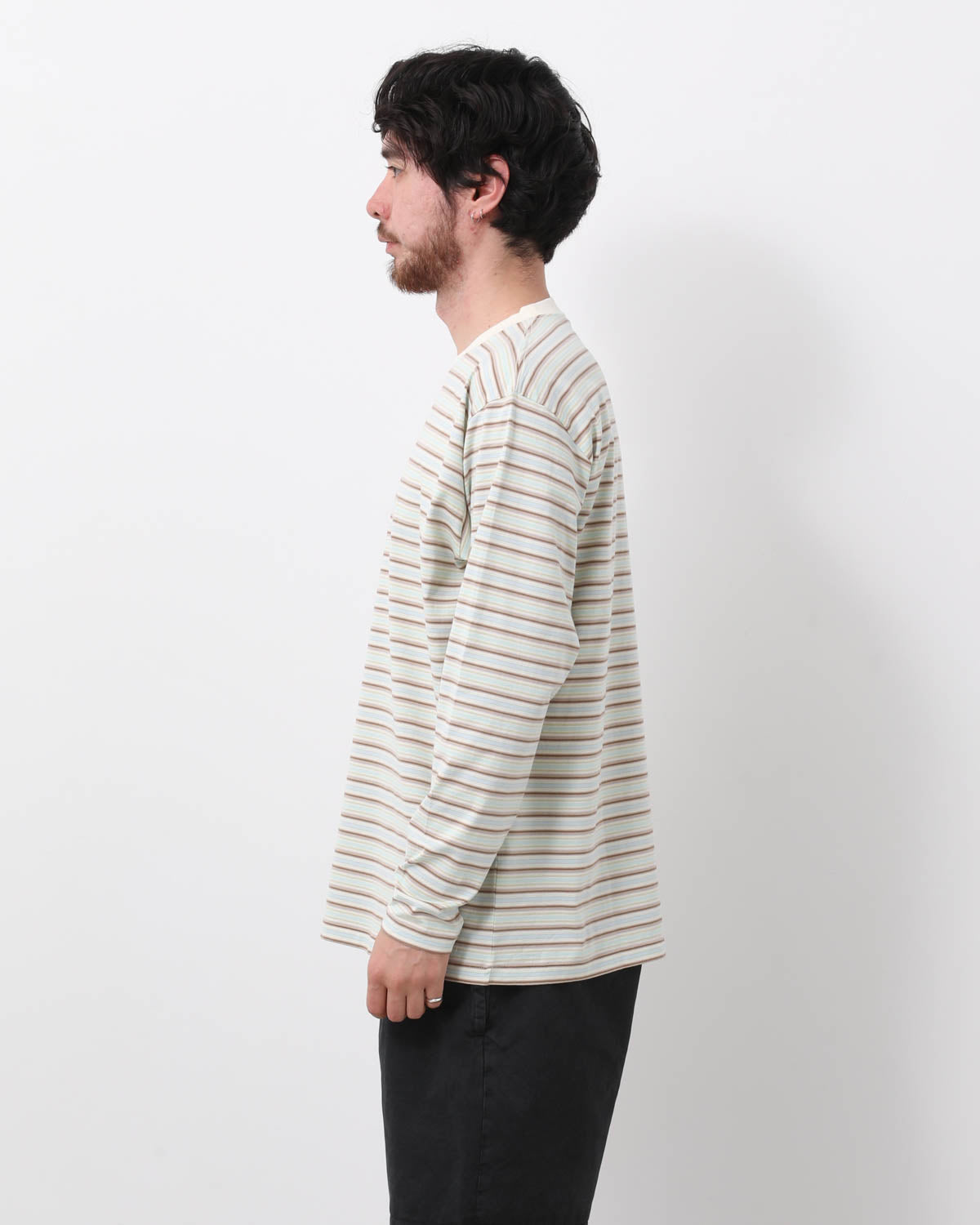 GRADIENT STRIPE JERSEY L/S TEE