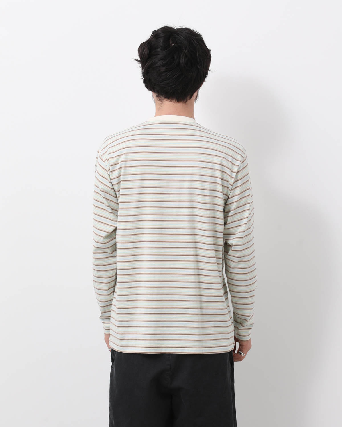 GRADIENT STRIPE JERSEY L/S TEE