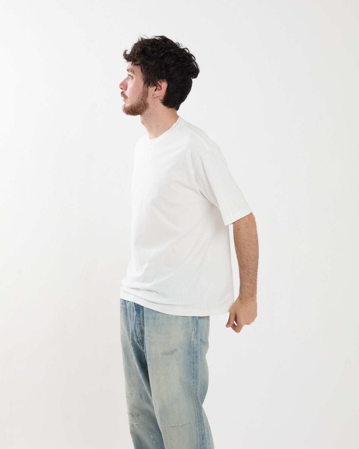 BRUSHED ORGANIC COTTON JERSEY TEE