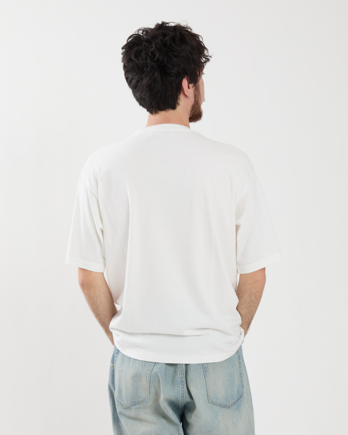 BRUSHED ORGANIC COTTON JERSEY TEE