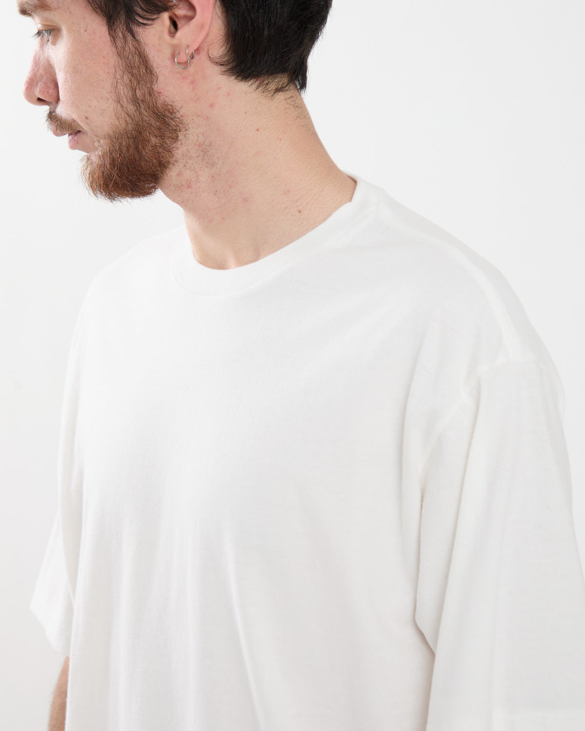 BRUSHED ORGANIC COTTON JERSEY TEE