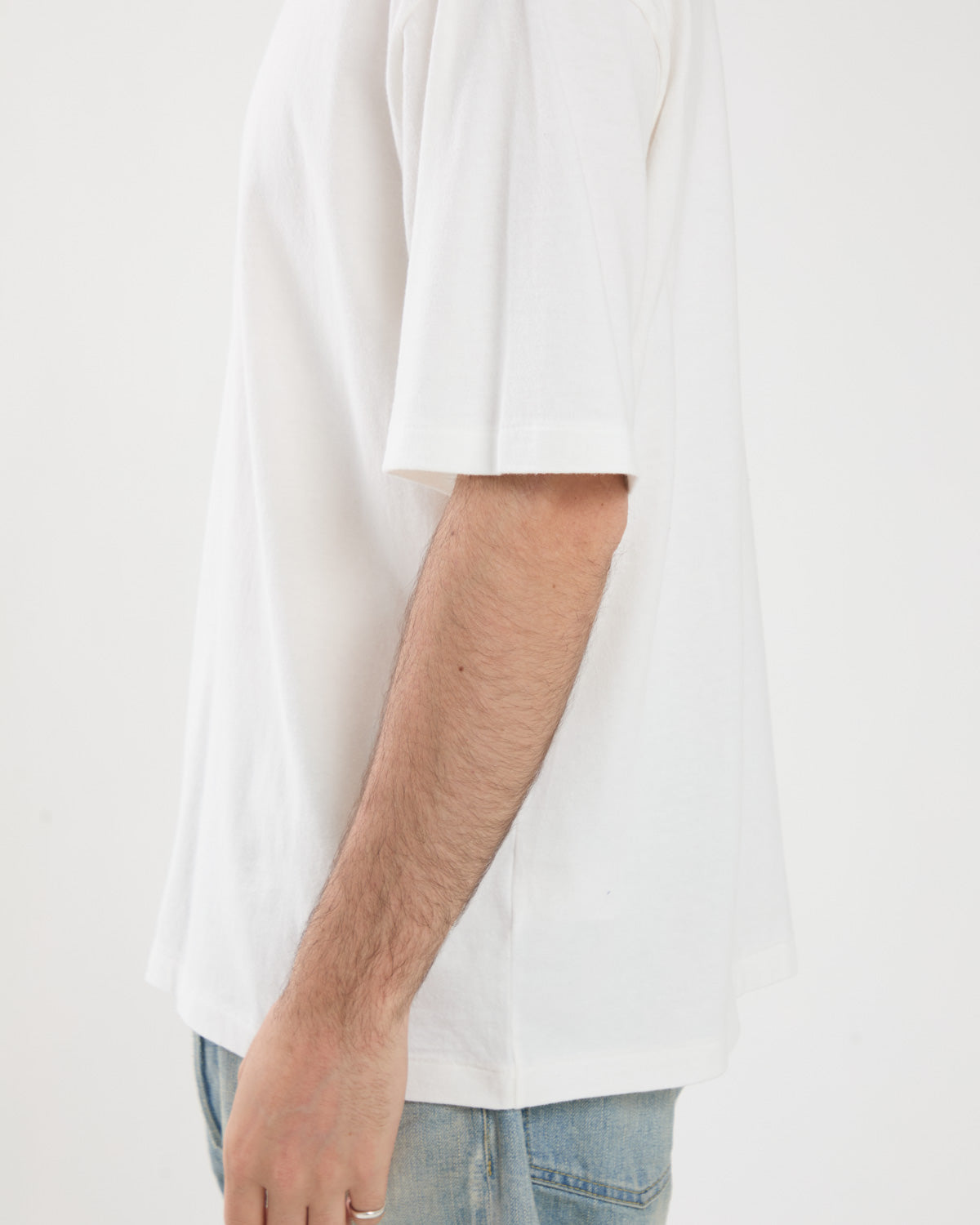 BRUSHED ORGANIC COTTON JERSEY TEE