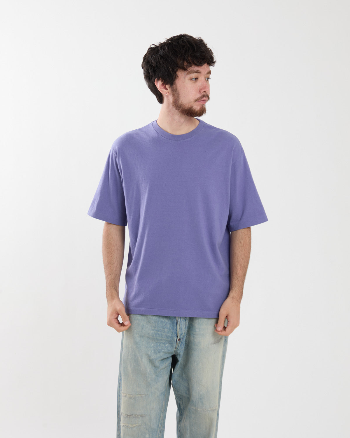 BRUSHED ORGANIC COTTON JERSEY TEE