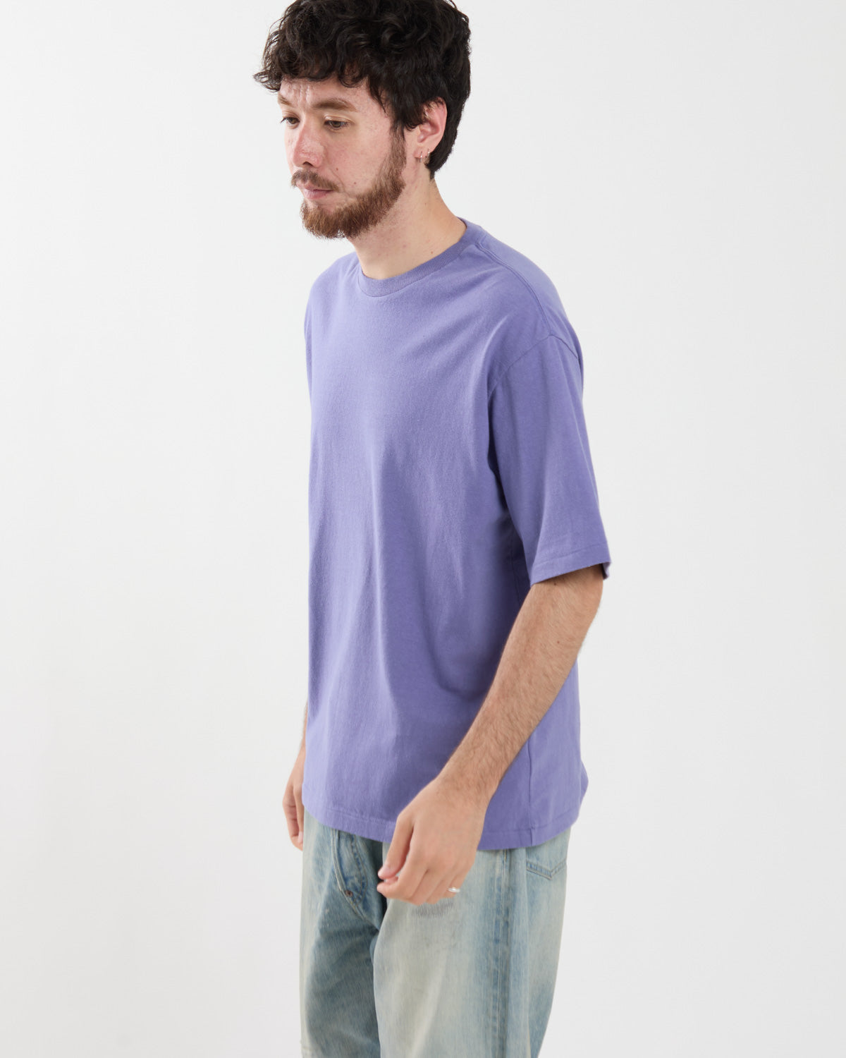 BRUSHED ORGANIC COTTON JERSEY TEE