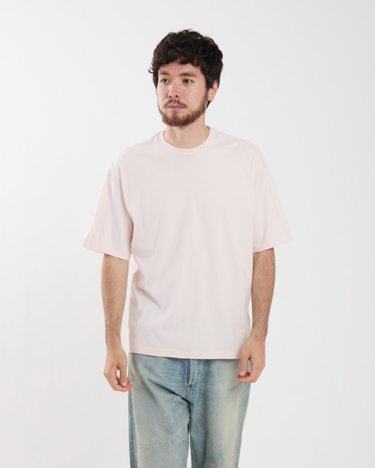 BRUSHED ORGANIC COTTON JERSEY TEE