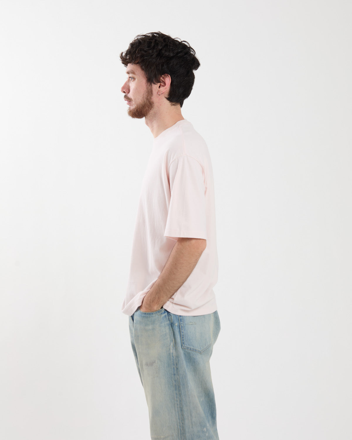 BRUSHED ORGANIC COTTON JERSEY TEE