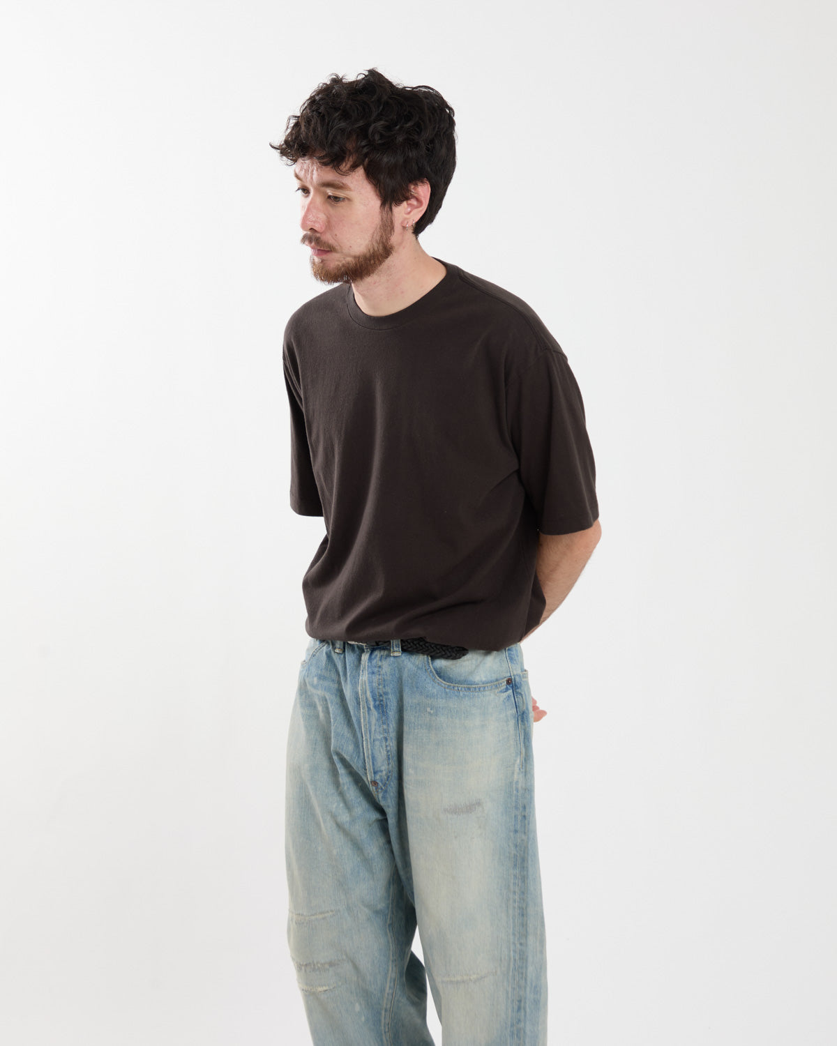BRUSHED ORGANIC COTTON JERSEY TEE