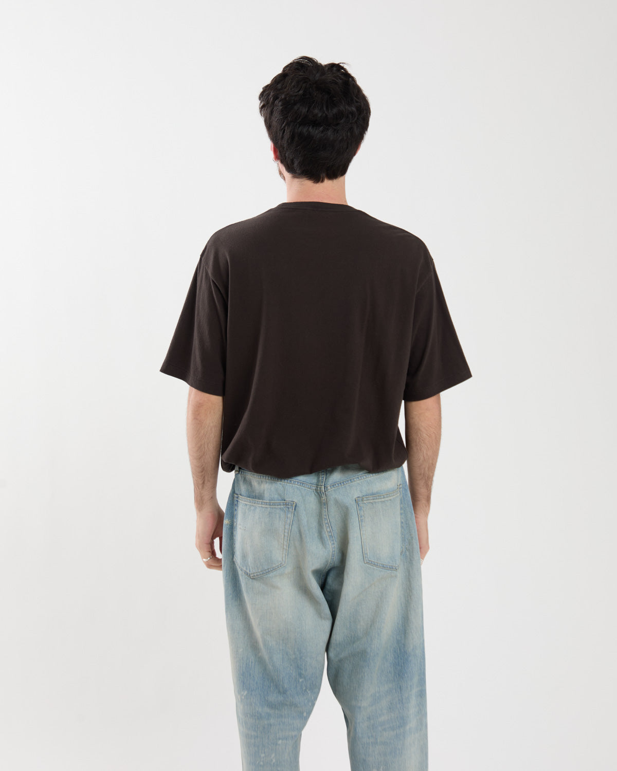BRUSHED ORGANIC COTTON JERSEY TEE