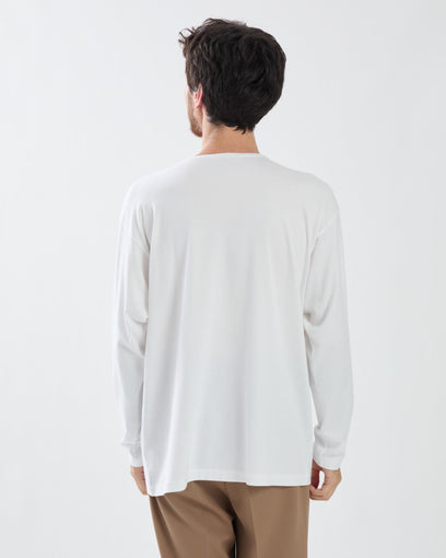 LUSTER PLAITING BOAT-NECK L/S TEE