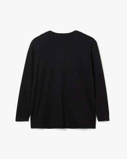 LUSTER PLAITING BOAT-NECK L/S TEE