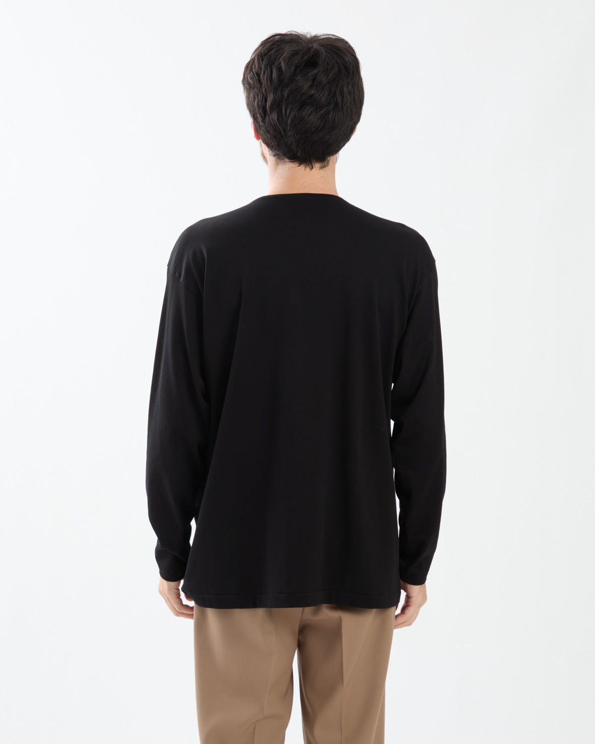 LUSTER PLAITING BOAT-NECK L/S TEE