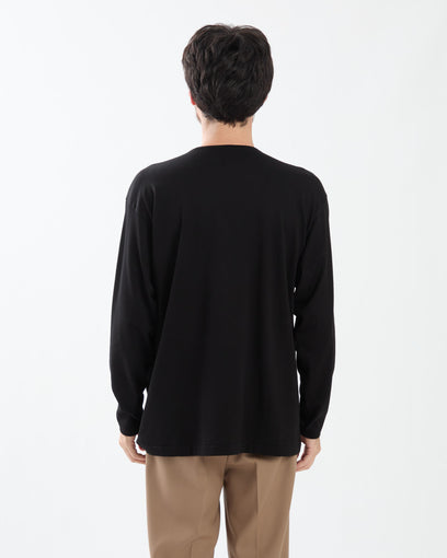 LUSTER PLAITING BOAT-NECK L/S TEE