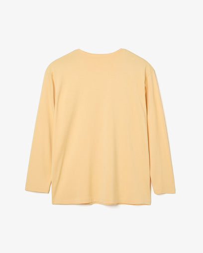 LUSTER PLAITING BOAT-NECK L/S TEE