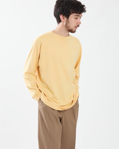 LUSTER PLAITING BOAT-NECK L/S TEE