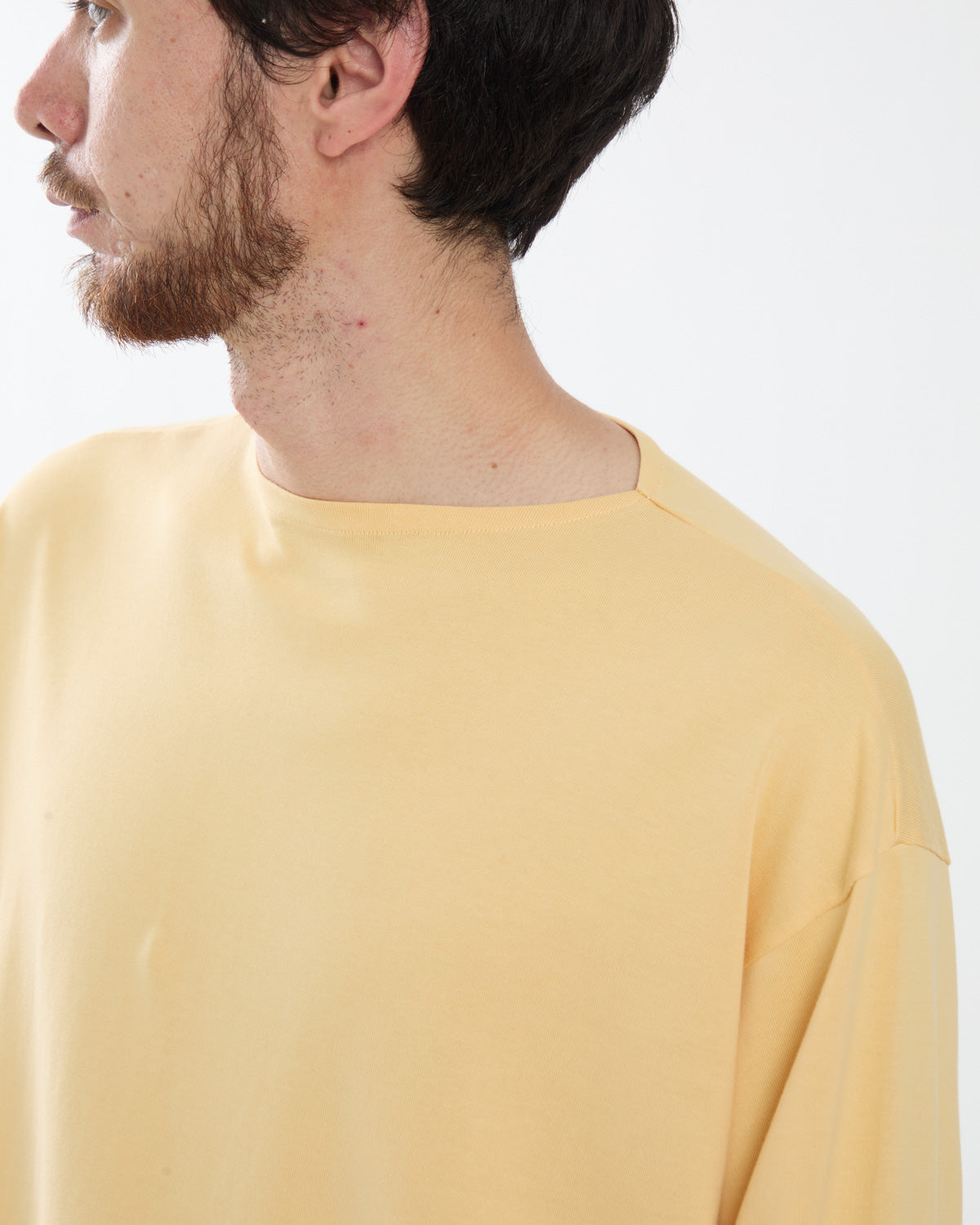 LUSTER PLAITING BOAT-NECK L/S TEE