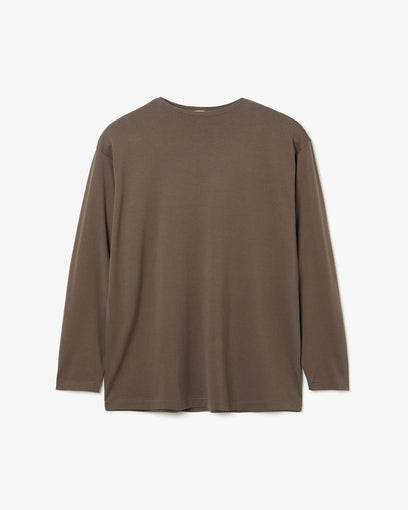 LUSTER PLAITING BOAT-NECK L/S TEE