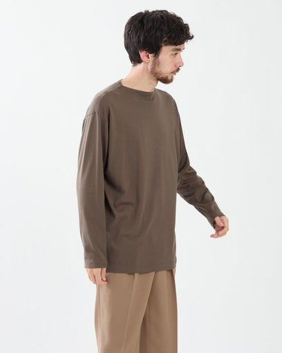 LUSTER PLAITING BOAT-NECK L/S TEE
