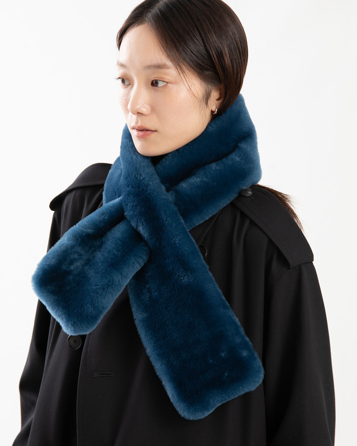 STRAIGHT MERINO MOUTON FUR STOLE