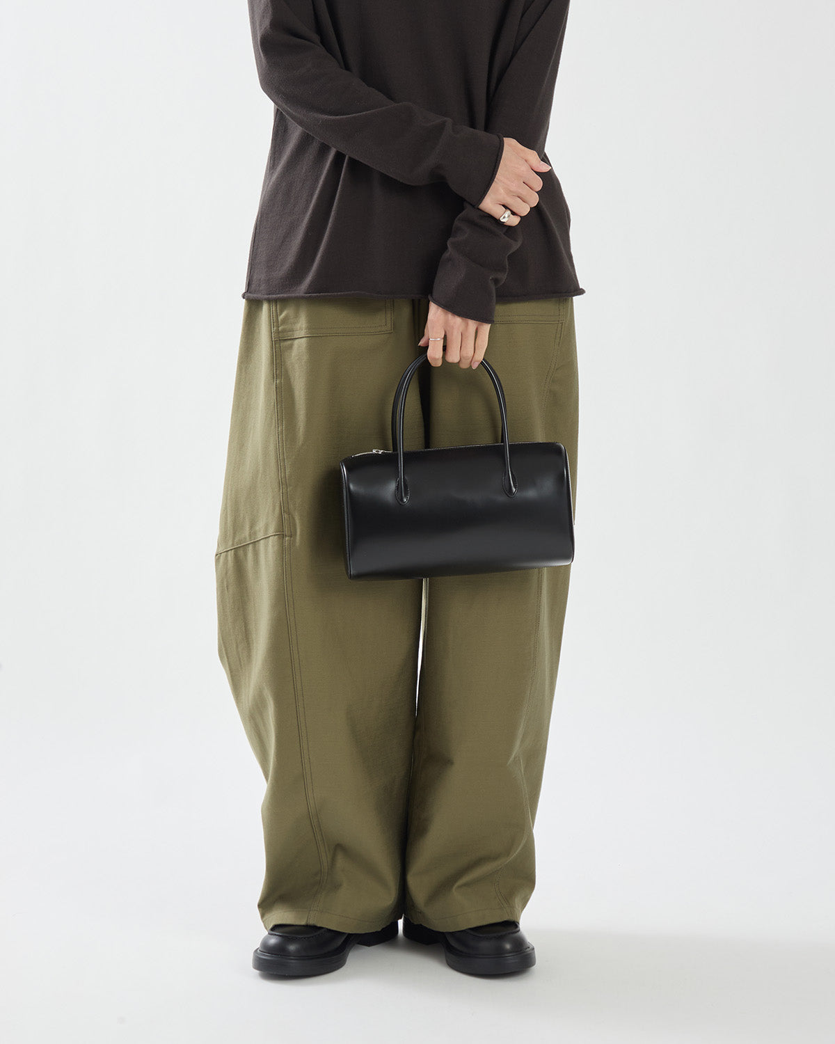 LEATHER BOSTON BAG MADE BY AETA