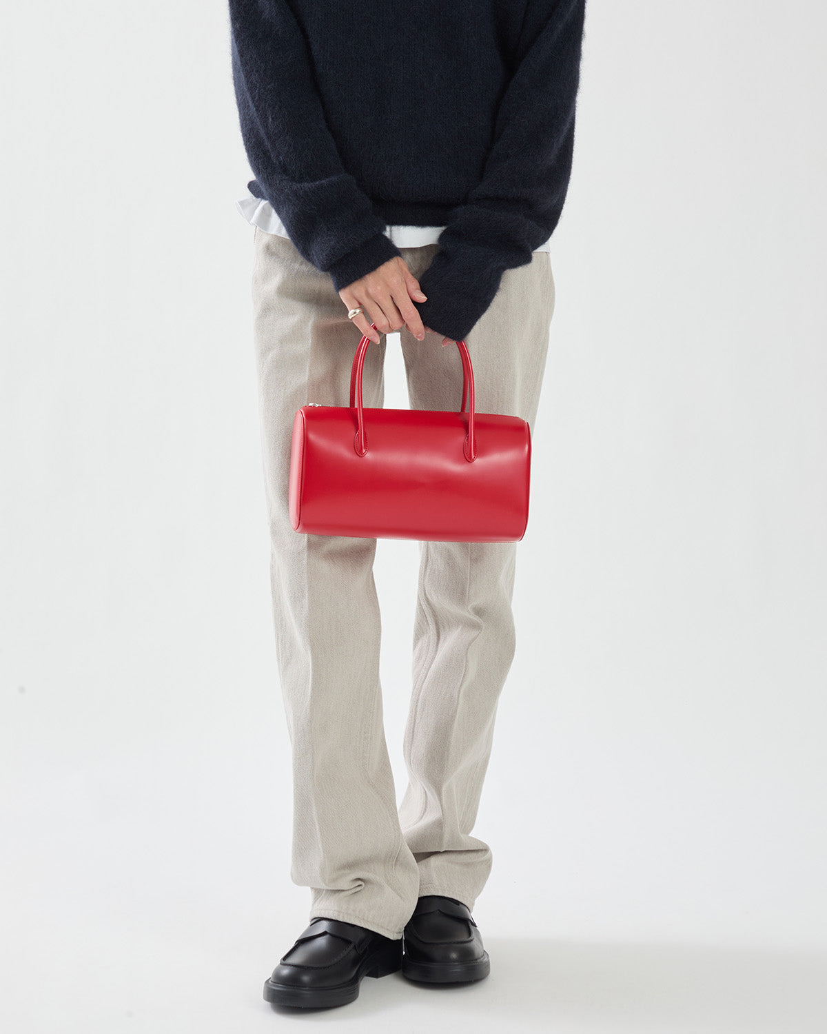 LEATHER BOSTON BAG MADE BY AETA