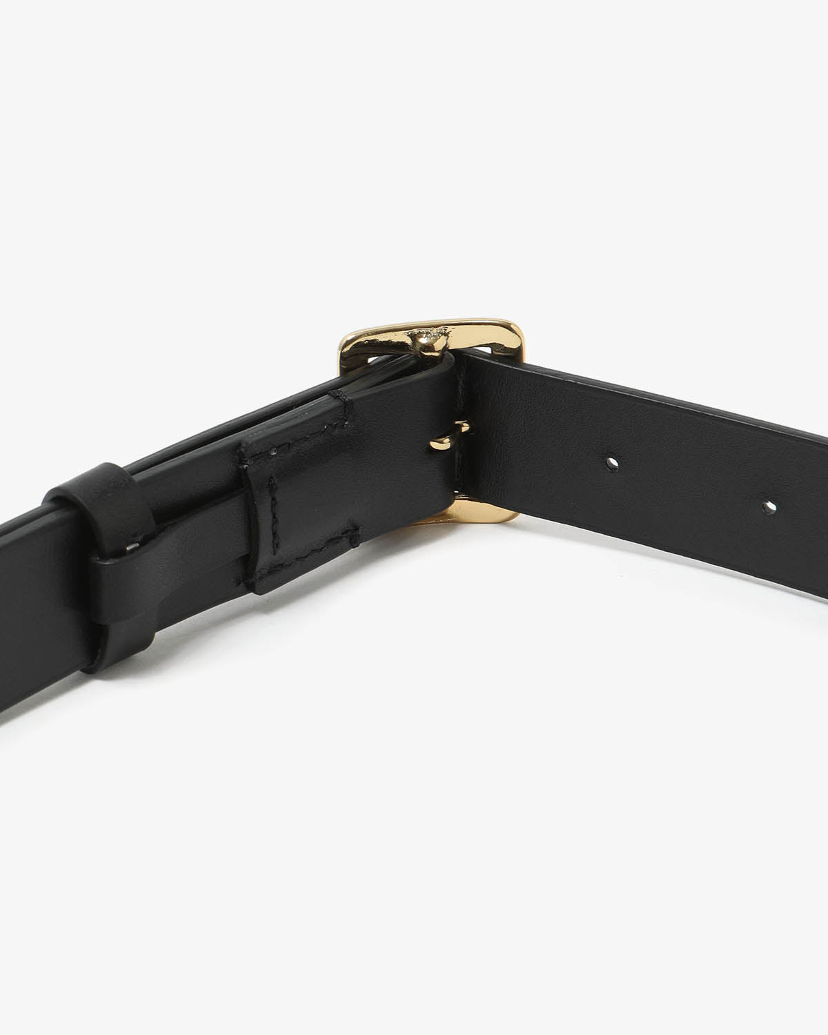 LEATHER SQUARE BUCKLE BELT (WOMEN'S)