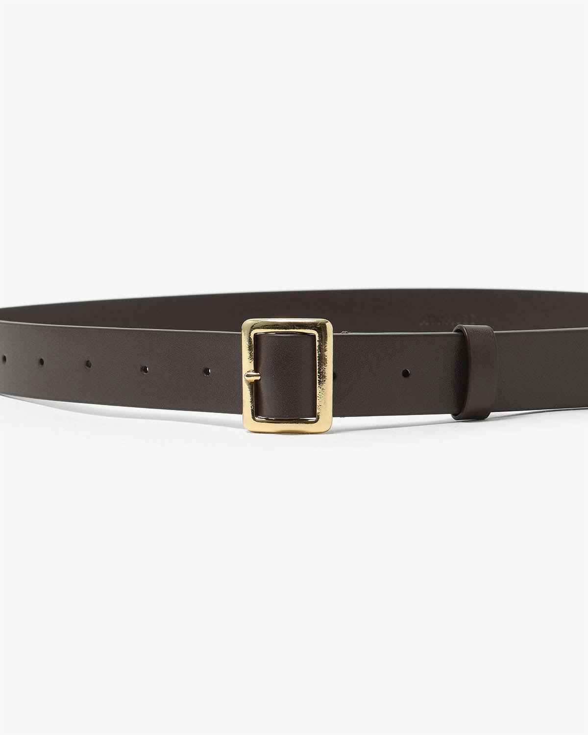 LEATHER SQUARE BUCKLE BELT (WOMEN'S)