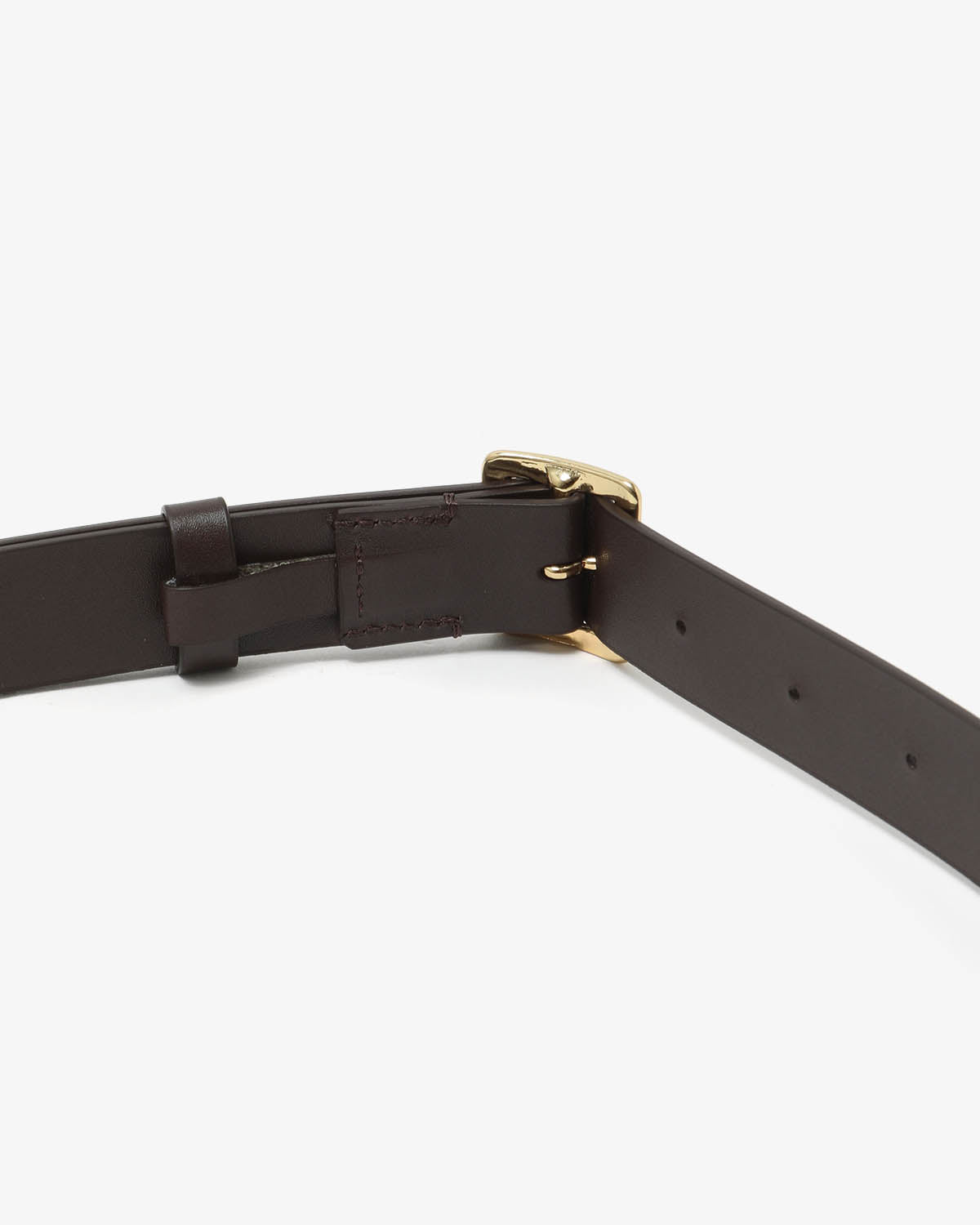 LEATHER SQUARE BUCKLE BELT (WOMEN'S)