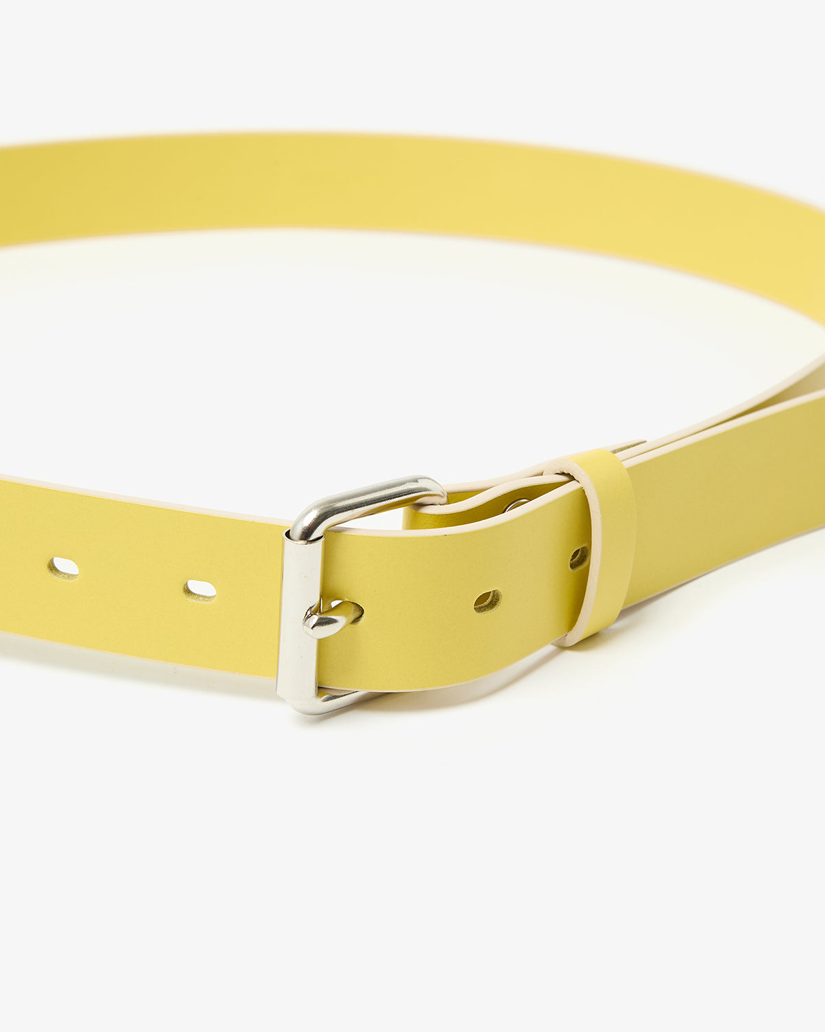 GLAZED LEATHER ROLLER BUCKLE BELT (WOMEN'S)