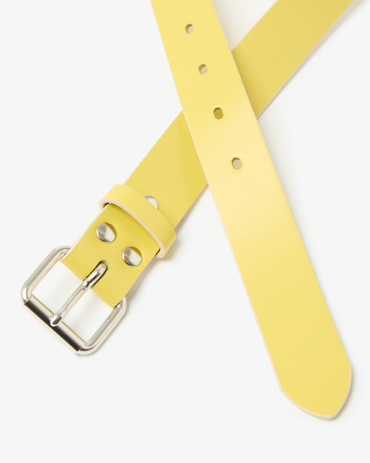 GLAZED LEATHER ROLLER BUCKLE BELT (WOMEN'S)