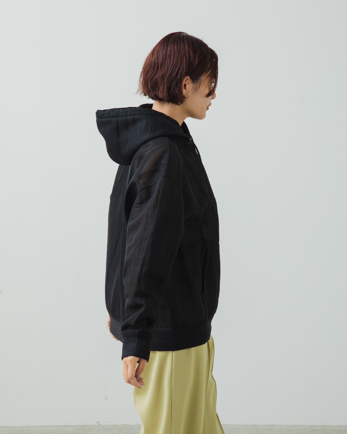 ELASTIC SHEER NYLON P/O PARKA