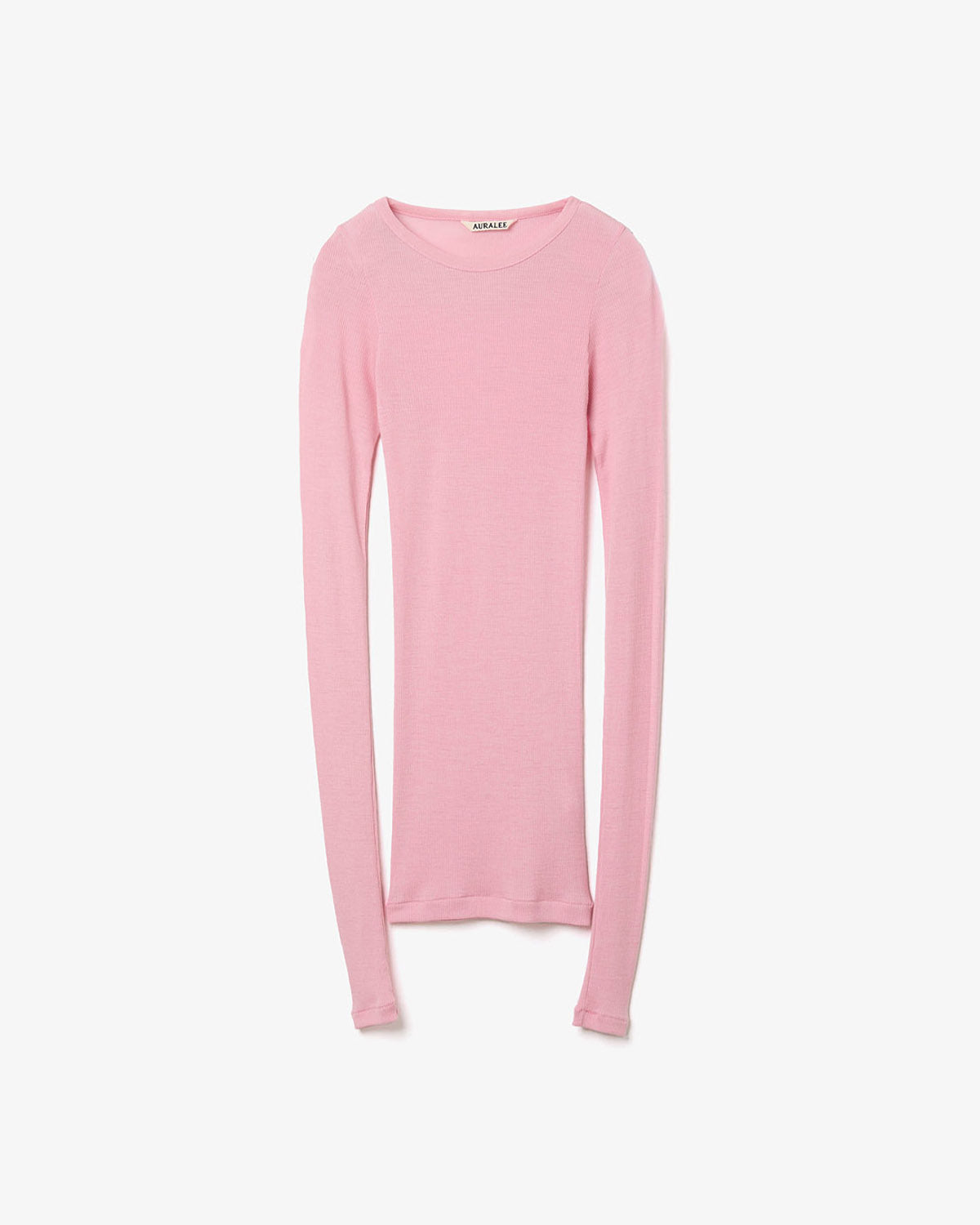 WOOL SILK SOFT RIB L/S TEE