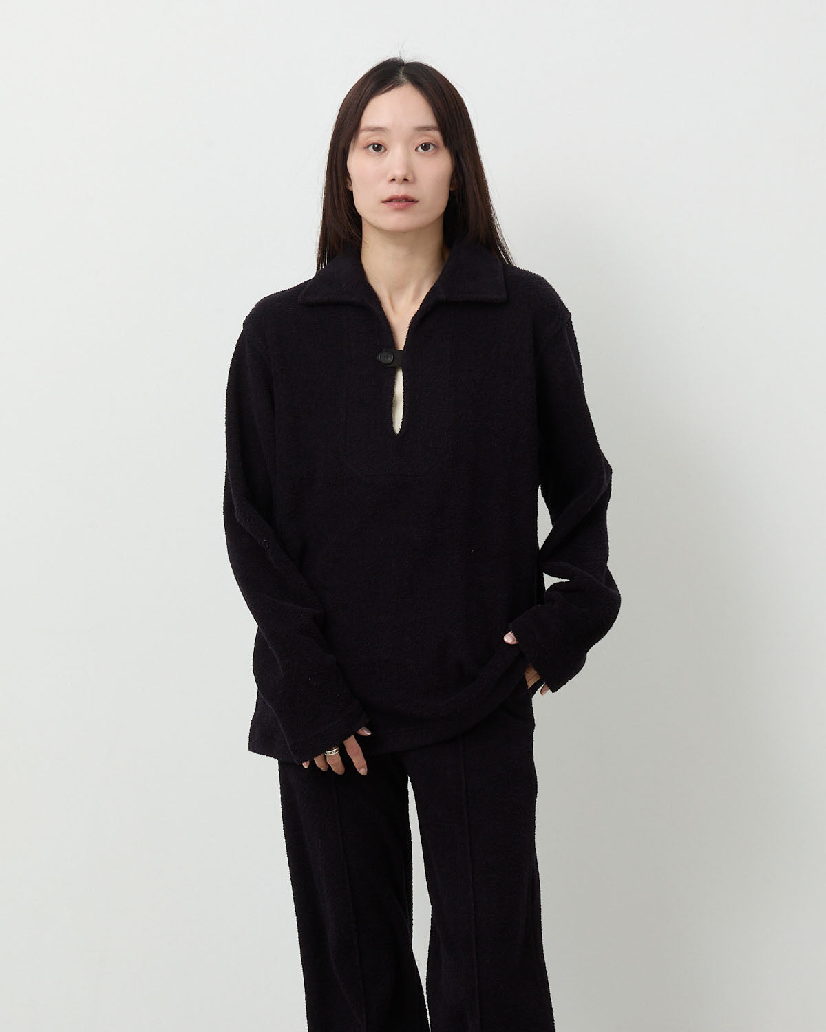 COTTON NYLON PILE P/O SHIRT (WOMEN'S)