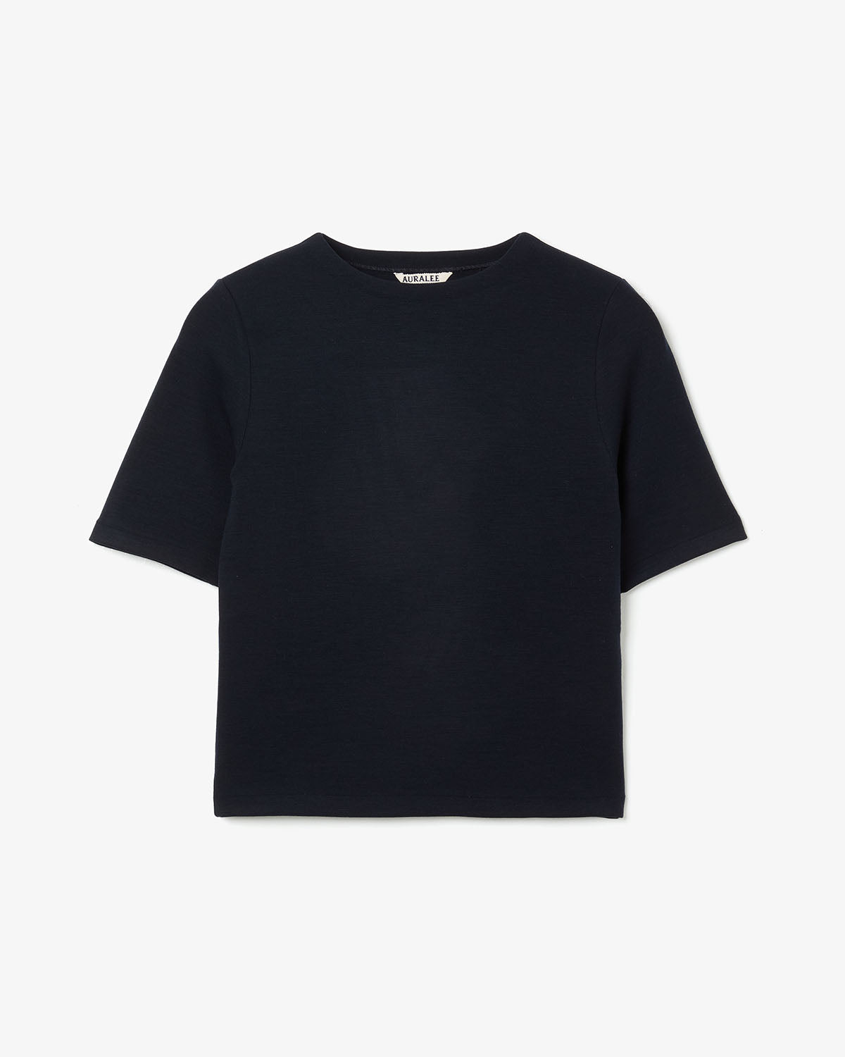 WOOL STRETCH DOUBLE JERSEY BOAT NECK TEE