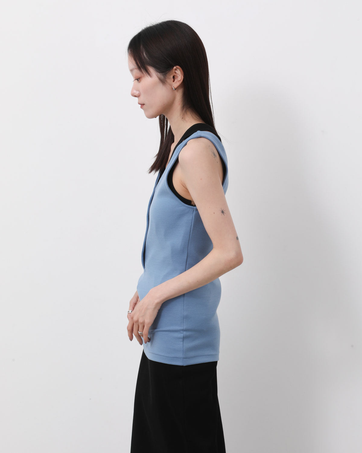 WOOL STRETCH DOUBLE JERSEY TANK
