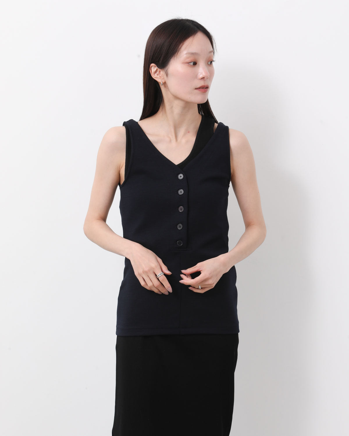 WOOL STRETCH DOUBLE JERSEY TANK