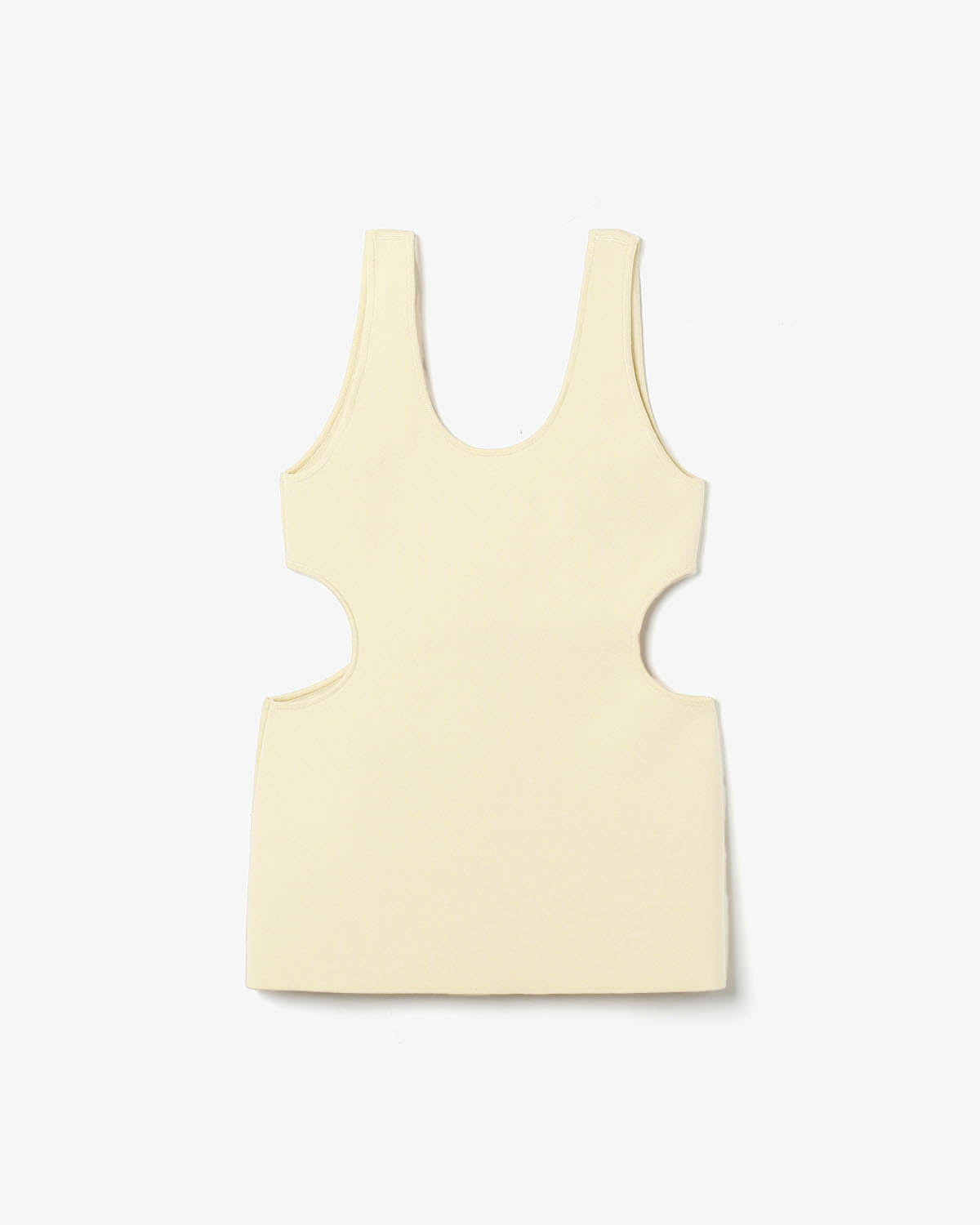 DOUBLE FACED SILK COTTON KNIT LONG TANK